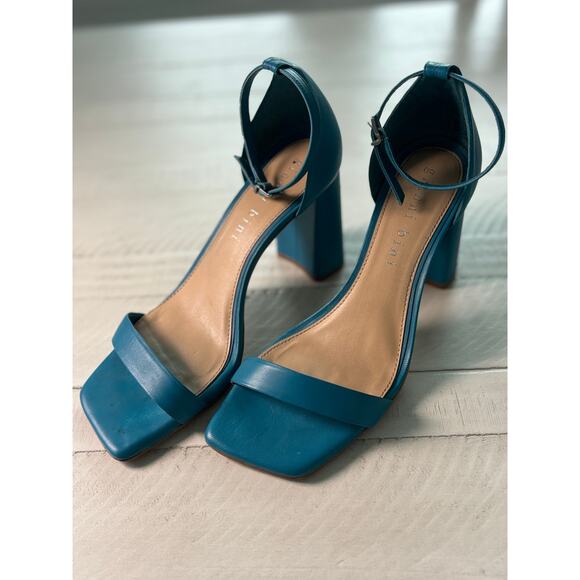 Gianni Bini Turquoise Blue Ankle Strap Heels - Picture 1 of 7